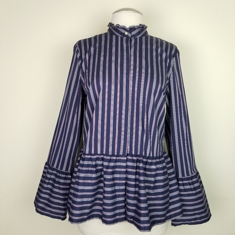 Belle vere  striped peplum blouse